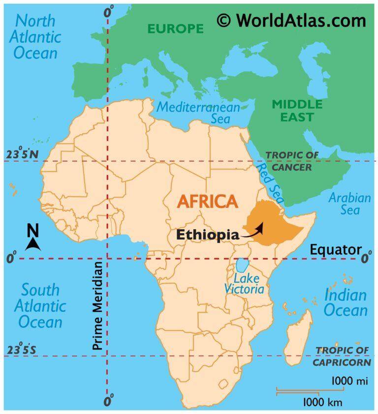 map of ethiopia