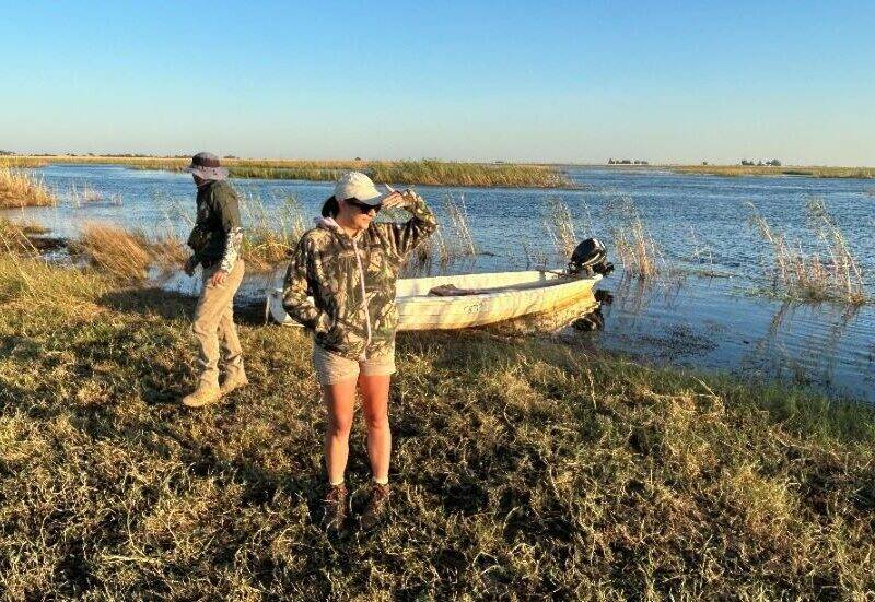 Hunting Crocodile in Namibia in a Mokoro
