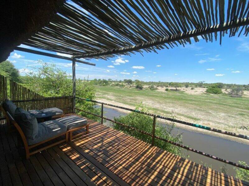 A view from a hunting lodge in Africa, overlooking the river
